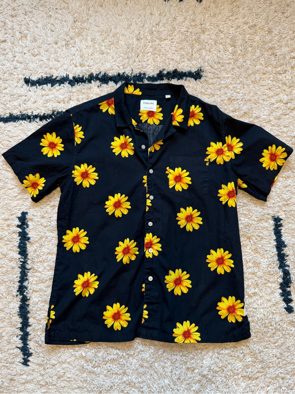 Public Art Button Down Tshirt